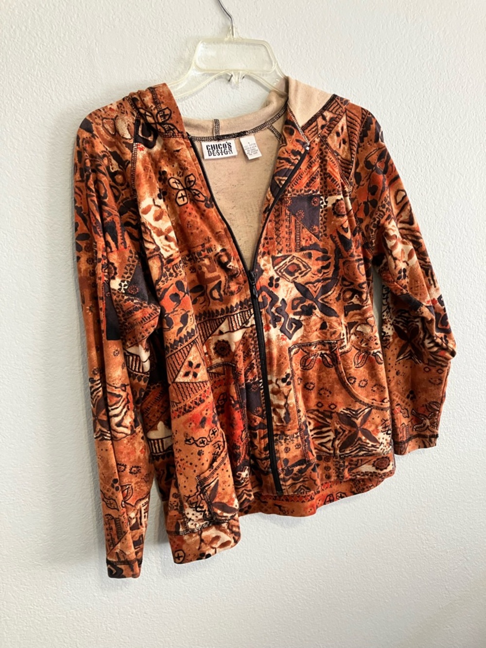 Chico’s Design Long Sleeve Jacket With Hood